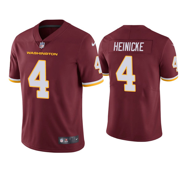 Men's Washington Football Team #4 Taylor Heinicke Red Vapor Untouchable Limited Stitched Jersey Men's Washington Football Team #4 Taylor Heinicke Red Vapor Untouchable Limited Stitched Jersey